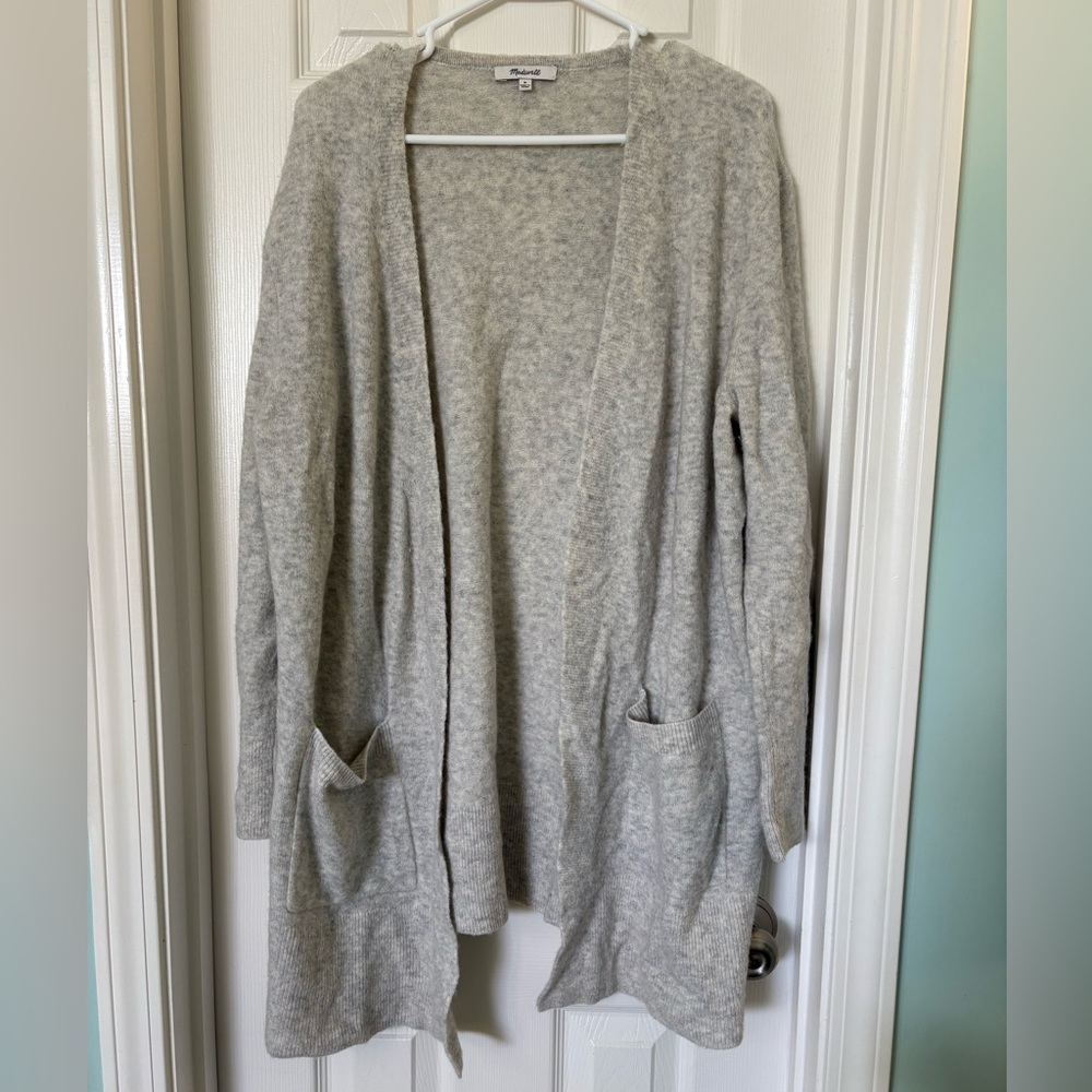 Madewell heather gray oversized cardigan